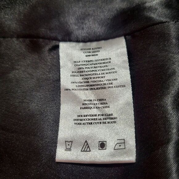 Kut From the Kloth Gray Faux Leather Moto Jacket Women's M NEW- Whipstitch Solid - Picture 9 of 11